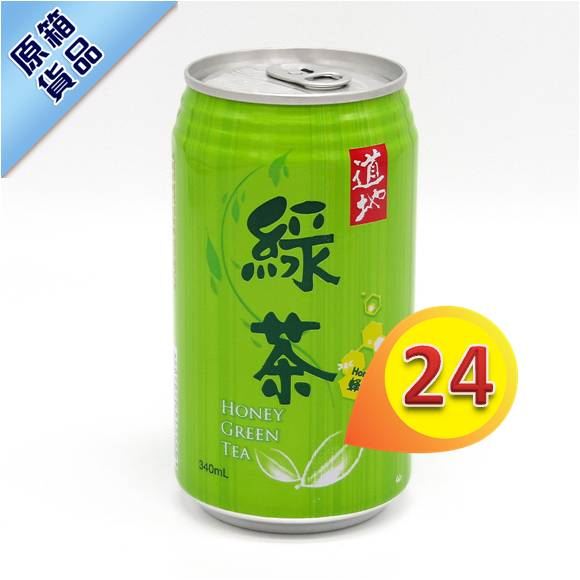 道地蜂蜜綠茶 340ml x24罐 #11401
