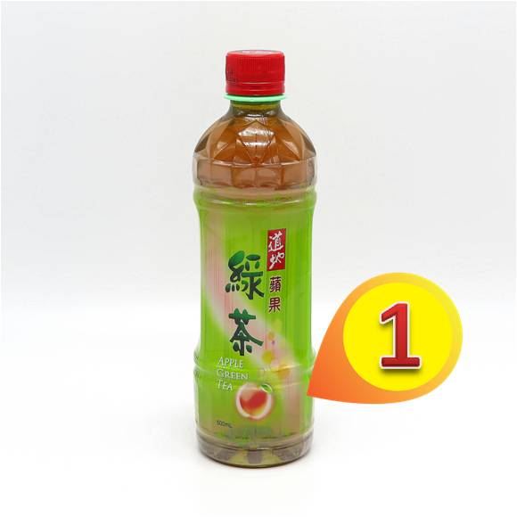 道地蘋果綠茶 500ml x1支 #5642