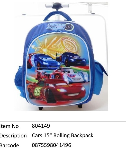 Cars?15寸 Rolling Backpack?804149
