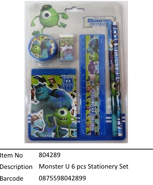 Monster U?6 pcs Stationery Set?804289