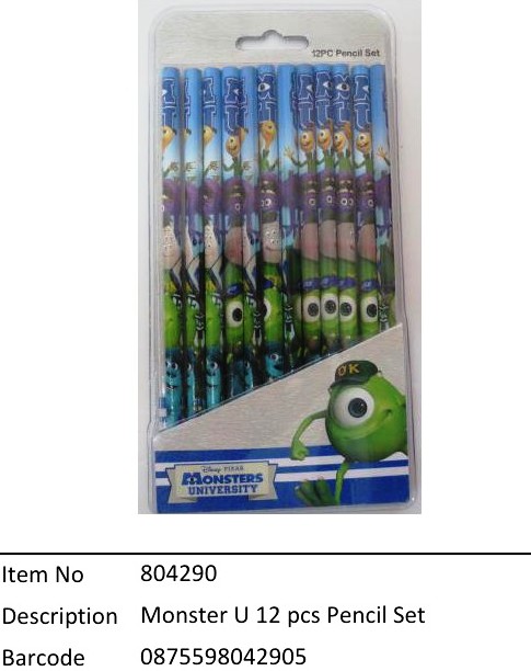 Monster U?12 pcs Pencil Set?804290