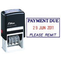 Shiny (S405) 數字字句日期膠印 <PAYMENT DUE> BY………<自動上墨>