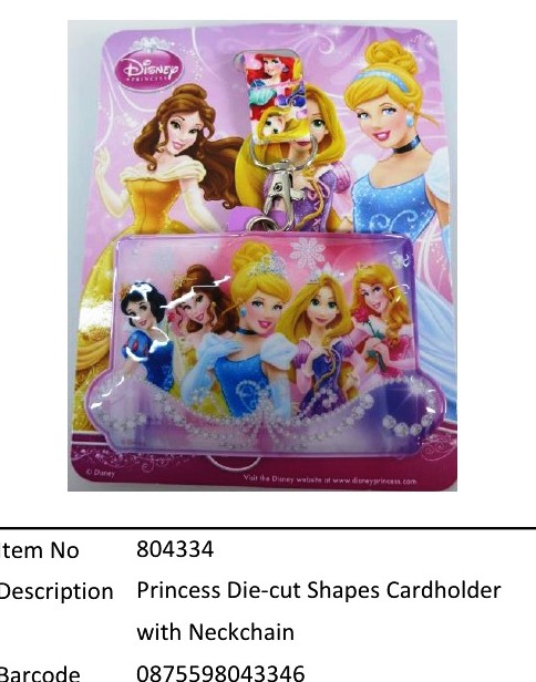 Princess?Die-cut Shapes Cardholder with Neckchain?804334