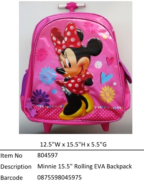 Minnie?15.5寸 Rolling EVA Backpack T Bar Trolley?804597