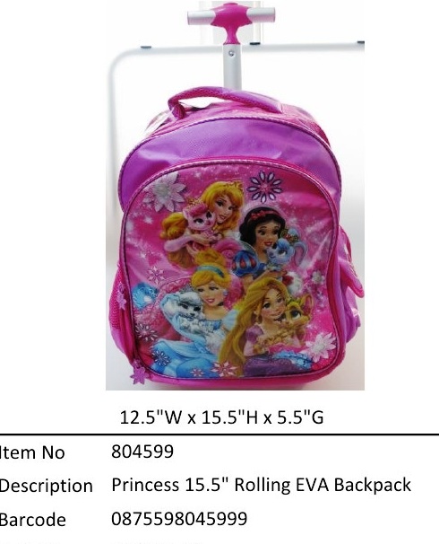 Princess?15.5寸Rolling EVA Backpack T Bar Trolley?804599