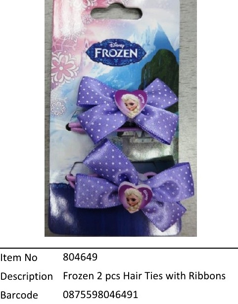 Frozen?2 Pcs Hair Ties with Ribbons???804649