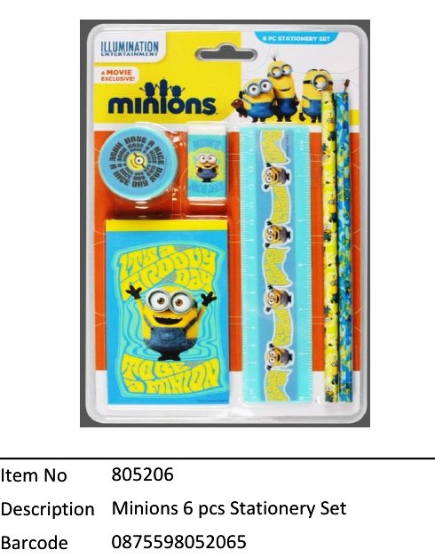 Minions?6 pcs Stationery Set?805206