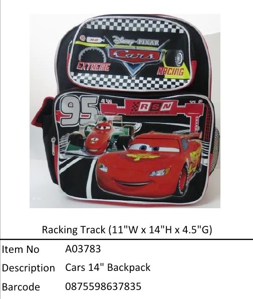 Cars (Racking Track)?14寸 Backpack?A03783
