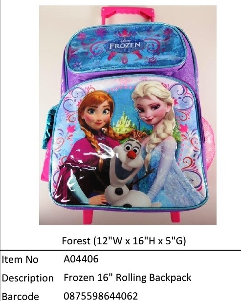 Frozen (Forest)?16寸 Rolling Backpack?A04406