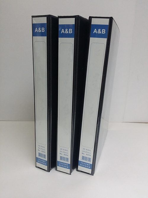 A&B 16mm A4 <2-D-Ring> 活頁文件夾 / 藍色
