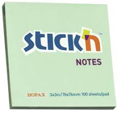 Stick <21150> 3" x 3"顏色報事貼便條 / 綠色