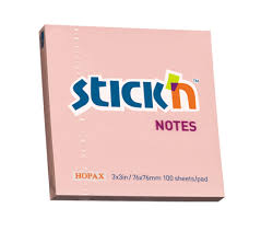 Stick <21148> 3" x 3"顏色報事貼便條 / 粉紅色