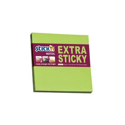 Stick <21672> 3" x 3"螢光報事貼便條  / 螢光綠色