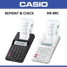 CASIO HR-8RC-WE 迷你出紙計算機(12位)