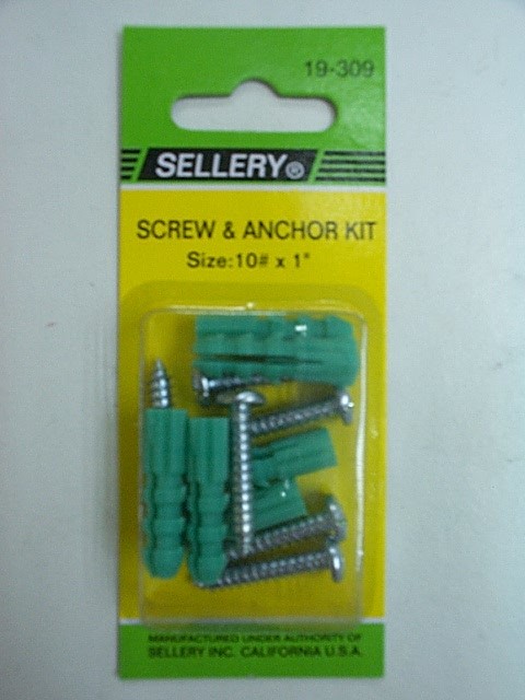 SELLERY 什錦螺絲 墻塞#10+1"螺絲 Y19309