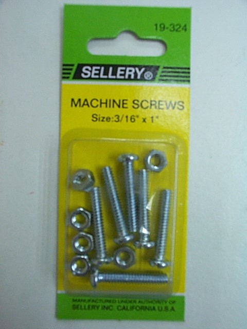 SELLERY 什锦螺丝 机丝丝母3/14"x1"  Y19324