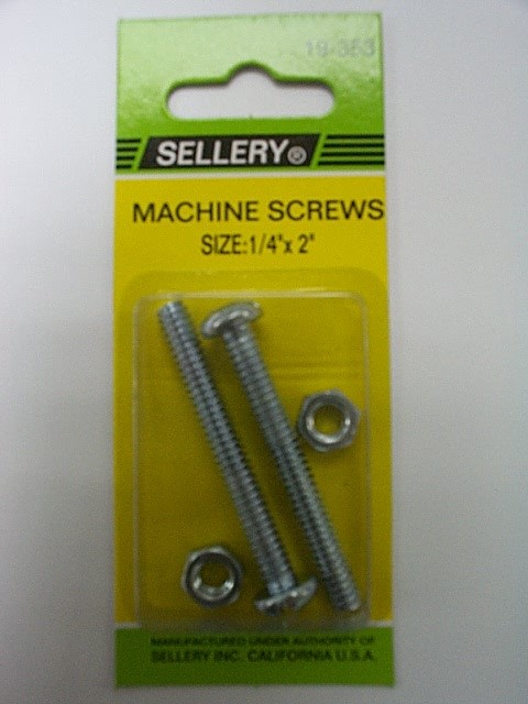 SELLERY 什錦螺絲 機絲+絲母1/4x2" Y19353