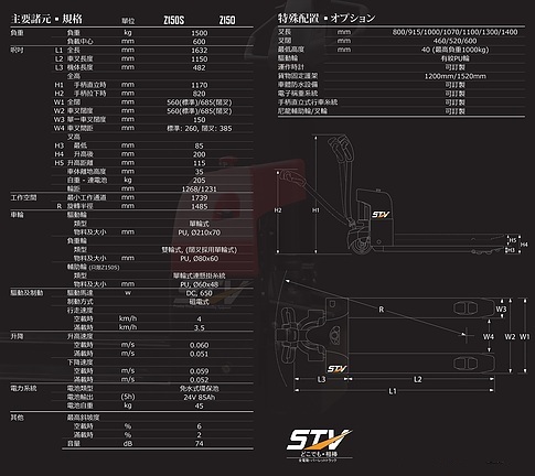 專業級全電動喞車 STV Z150S