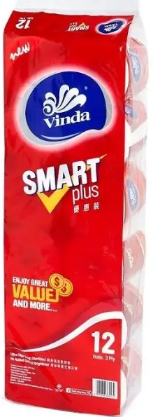 維達 Smart (紅色)優惠裝衛生紙/ 3層12卷/條