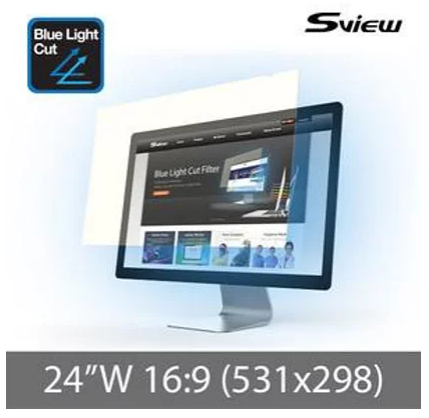 S-View SBFAG-24W9 24"(16:9) 抗蓝光濾片(531x298mm)