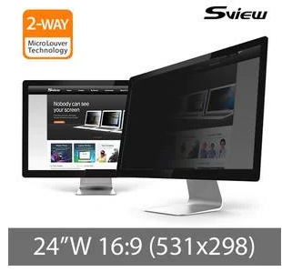 S-View SPFAG2-24W9 24"(16:9) Blue Light Cut Filter for MacBook Pro Retina(531x298mm)