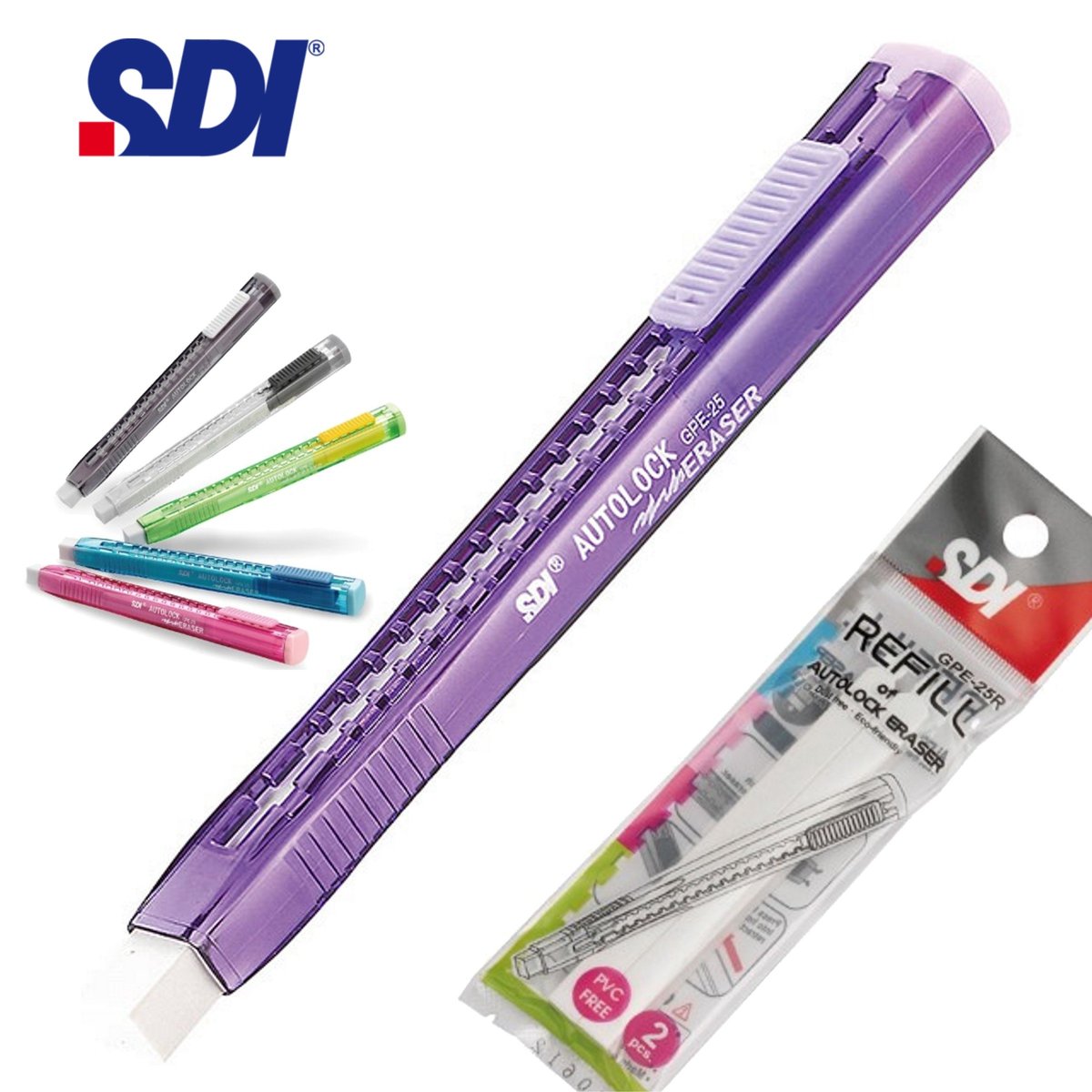SDI GPE-25 推掣式膠擦筆