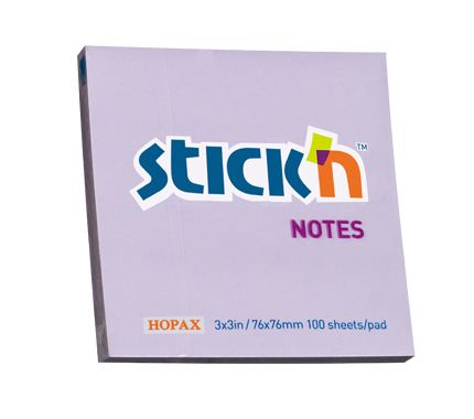 Stick'n <21403> 3" x 3" 顏色報事貼便條 / 紫色