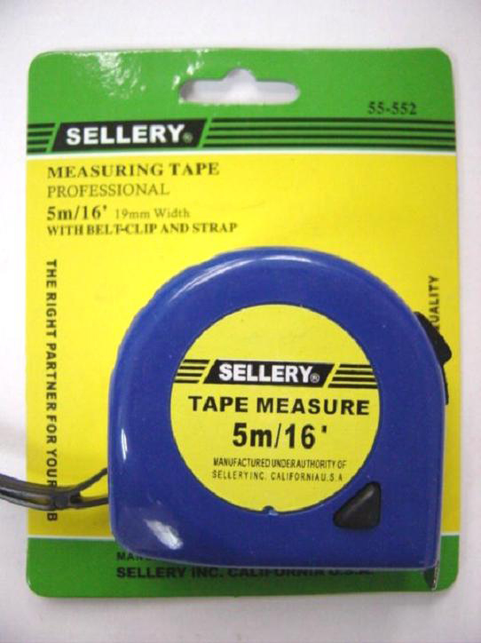 SELLERY  膠拉尺  5M/16' 19mm  Y55552