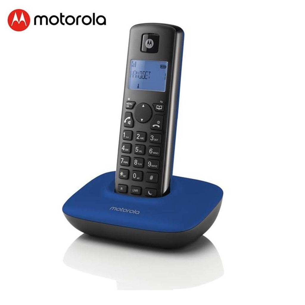 Motorola T401+ 數碼室內無線電話 香港行貨 - 黑/橙 - 黑/藍色
