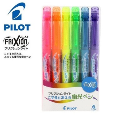 百乐牌 Frixion SFL-60SL-6C 擦擦螢光筆 6's (基本色)