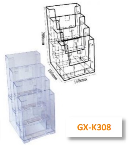 Godex (GX-K308) A5 四层展示座 155 x 165 x 280mm