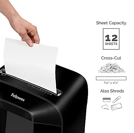 Fellowes Powershred® LX85 (4x40mm) 粒狀碎紙機12張19公升