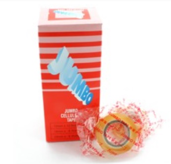Jumbo Adhesive Tape 1/2" x 25yds / 12Roll