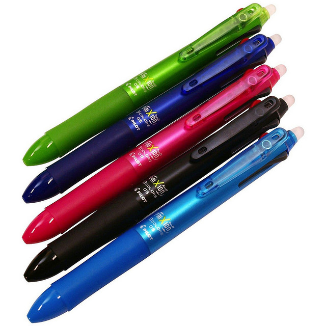 Pilot LKFB-60EF 3色按掣擦擦筆0.5mm-粉紅