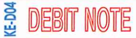 Deskmate 原子印 KE-D04 - DEBIT NOTE