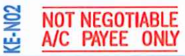 Deskmate 原子印 KE-N02 - NOT NEGOTIABLE A/C PAYEE ONLY