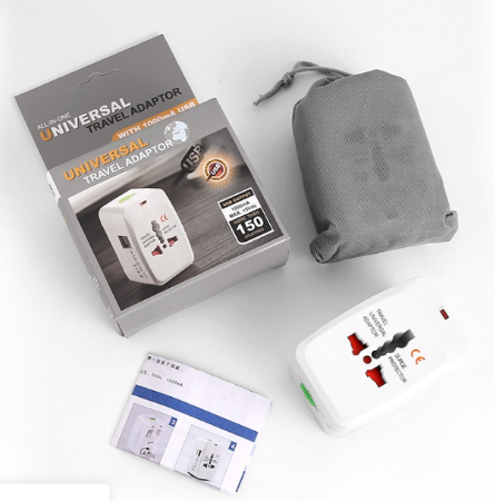 全球通用旅行轉換插頭 雙USB 多功能轉換器