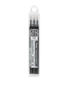 百樂牌 BLS-FR7 按制擦擦筆芯-0.7mm (3支裝) - 黑色