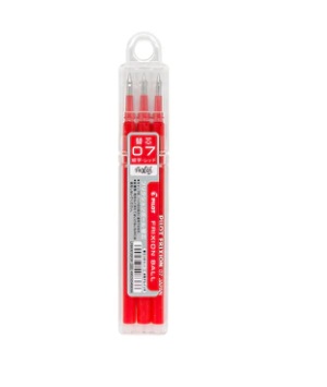 百樂牌 BLS-FR7 按制擦擦筆芯-0.7mm (3支裝) - 紅色