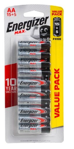 Energizer AA Batteries 20's