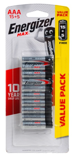 Energizer AAA  Batteries 20's