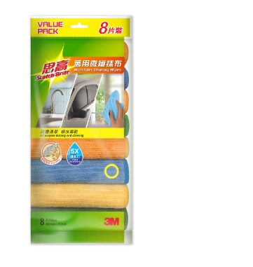 思高 0037-8HK万用微纤抹布 8's