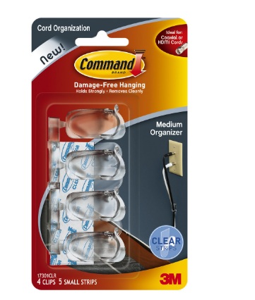 3M Command 17301CLR Cord Clip - Medium