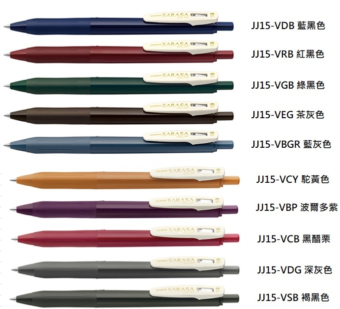Zebra JJ15 Sarasa Clip Gel Pen 0.5mm