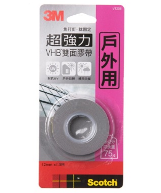 3M 戶外專用超強力雙面膠帶 V1208