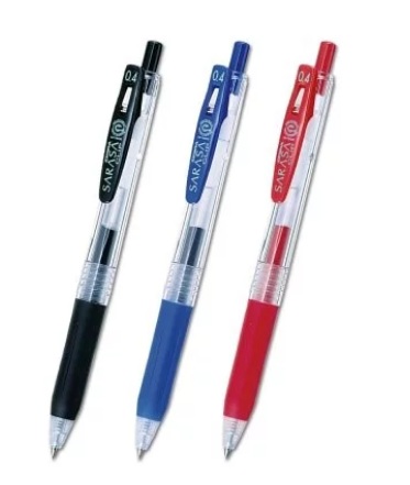 Zebra JJ15 Sarasa Clip Gel Pen 0.4mm - Red