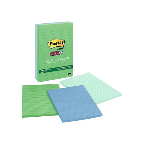 3M Post-it 660-3SST  4" x 6" 環保超黏報事貼單行薄