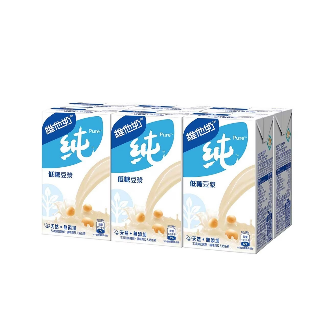 維他奶純低糖豆漿 250ml x6包