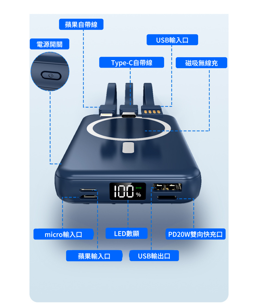 DX126 3C認證快充磁吸無線迷你小巧充電寶