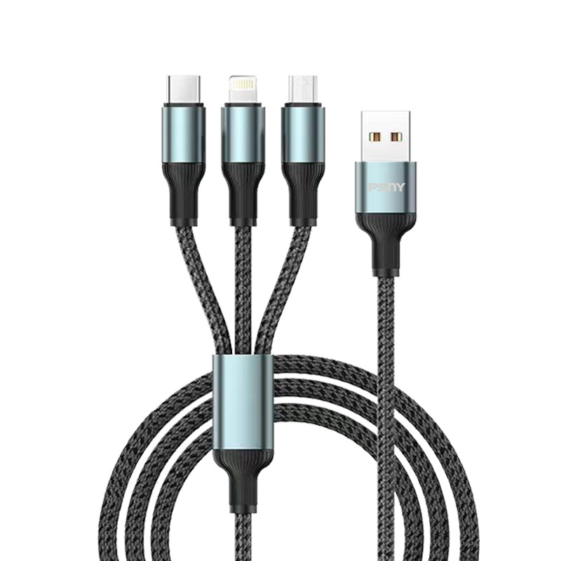 PSNY 3 IN 1 Braided Charging Cable PS-A26